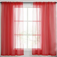 REd Sheer Curtains
