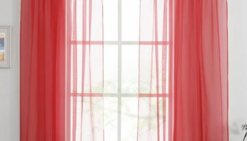 REd Sheer Curtains