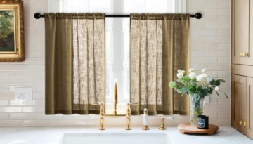 burlap curtains