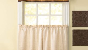 coffee curtains on kitchen window
