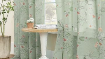 green color cottage curtains