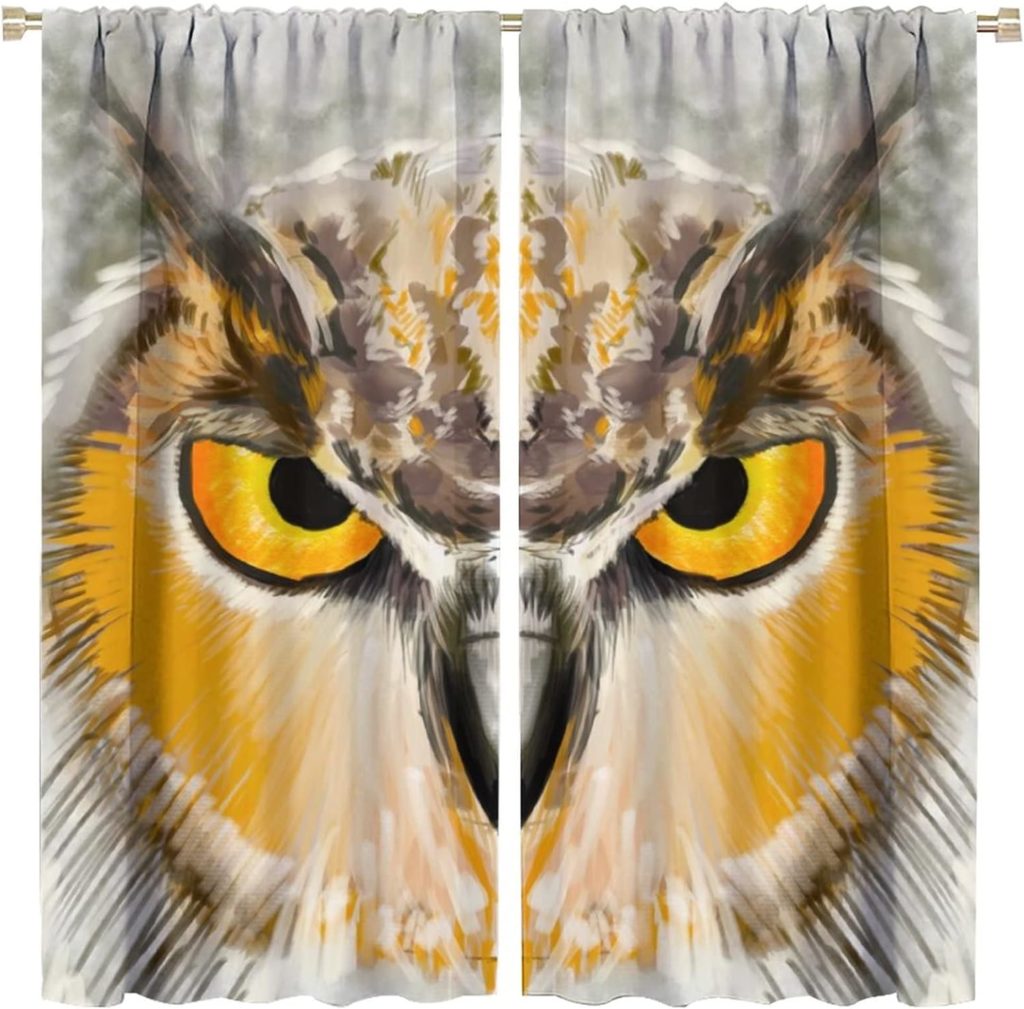 Top Owl Themed Kitchen Curtains To Enhance Your Kitchen Decor Curtain   Owl Curtains 1024x1009 