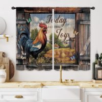Rooster Kitchen Curtains
