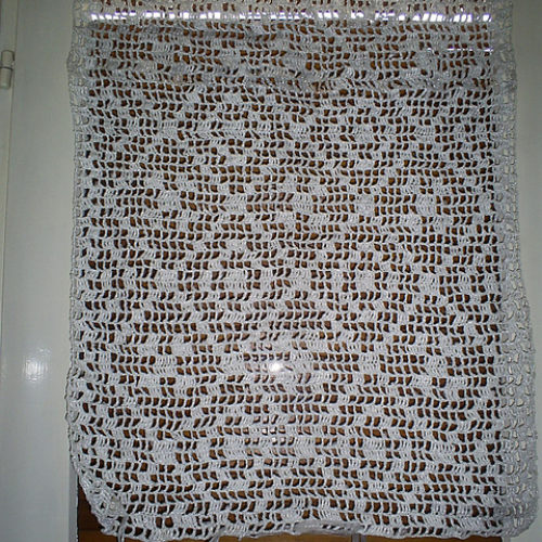 white crochet curtain