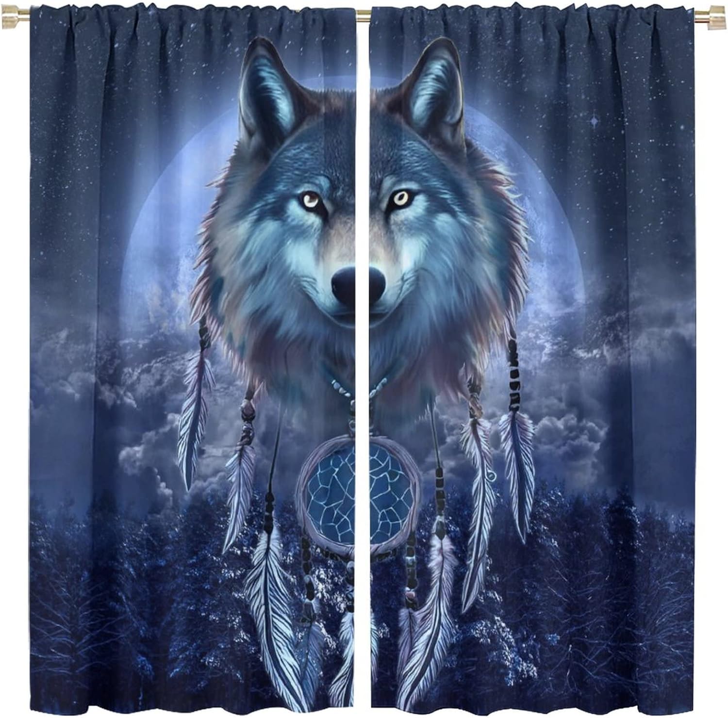 Wild Wolf Curtain