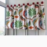 colorful printed canvas curtains