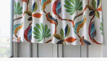 colorful printed canvas curtains