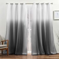 white and grey blackout curtains