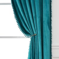 teal blackout curtain