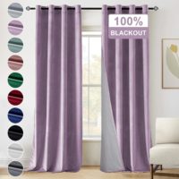 purple velvet blackout curtains