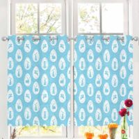 blue easter kitchen curtains
