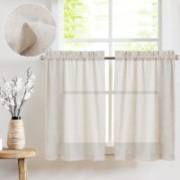 Beige kitchen curtains