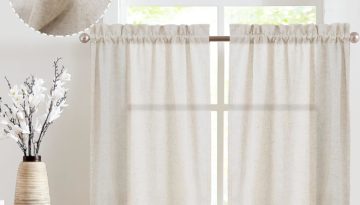 Beige kitchen curtains